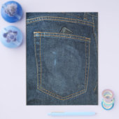 Blauwe jeans denim zak flyer (Enkel)