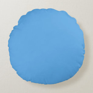 Blauwe jeans (effen kleur) rond kussen