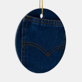 blauwe jeans keramisch ornament (Rechts)