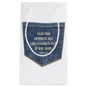 Blauwe Jeans Klein Cadeauzakje (Voorkant)