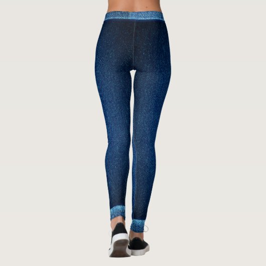 Blauwe Jeans Leggings (Achterkant)