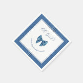 Blauwe jeans met hechtingen en boog baby meisje do servet (Hoek)