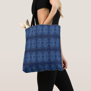 blauwe jeans patroon draagtas