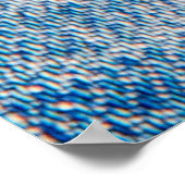 Blauwe jeans stof textuur, textiel achtergrond poster (Hoek)