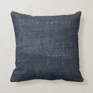 Blauwe jeans Vintage denim stof textuur Kussen