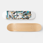 Blauwe joker skateboard deck (Horizontaal)