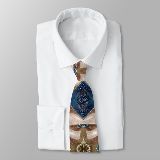 Blauwe jood en mosterdsporen (grotere versie) stropdas (Gebonden)