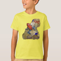 Blauwe joodkikkervis Kinder V-nek T-shirt