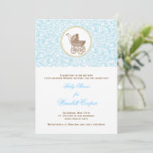 Blauwe Julep Scroll Kaart (Staand voorkant)