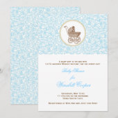 Blauwe Julep Scroll Kaart (Voorkant / Achterkant)