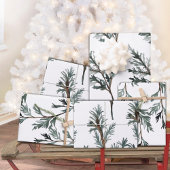 Blauwe Juniper en cedar Tree Branch Winter Greener Inpakpapier Vel