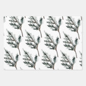 Blauwe Juniper en cedar Tree Branch Winter Greener Inpakpapier Vel (Voorkant)
