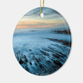 Blauwe kaap bij zonsondergang, Californië Keramisch Ornament (Links)