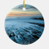 Blauwe kaap bij zonsondergang, Californië Keramisch Ornament (Achterkant)