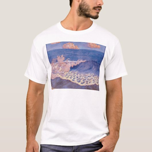 Blauwe kaap, golfeffect, c.1893 t-shirt (Voorkant)