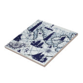 blauwe kaart 2 van tony fernandes tegeltje (Zijkant)