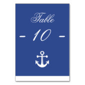 Blauwe Kaarten voor Nautical Wedding Table (Achterkant)