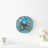 Blauwe kabouter ronde klok (Huis)