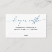 Blauwe kalligrafie, luierbehuizing informatiekaartje (Voorkant)