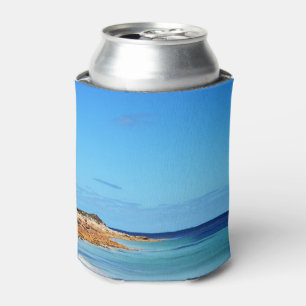 Blauwe kalmte van de oceaan, blikjeskoeler