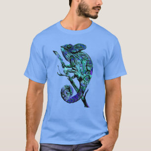 Blauwe kameleon t-shirt