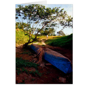 Blauwe kano en ook Tino