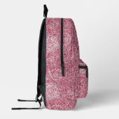 Blauwe kant blokachtergrond bedrukte rugzak (Links)