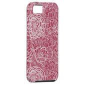 Blauwe kant blokachtergrond Case-Mate iPhone case (Back/Rechts)