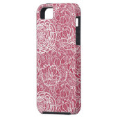 Blauwe kant blokachtergrond Case-Mate iPhone case (Achterkant Links)