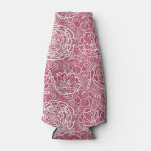 Blauwe kant blokachtergrond flesjeskoeler (Voorkant)