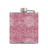 Blauwe kant blokachtergrond heupfles (Achterkant)