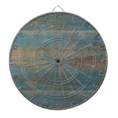 Blauwe kap band hout textuur dartbord (Voorkant)