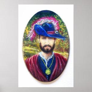 Blauwe Kaper van Toscane Poster