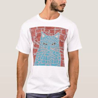 Blauwe kat I T-shirt