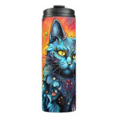 Blauwe kat I Thermosbeker (Voorkant)