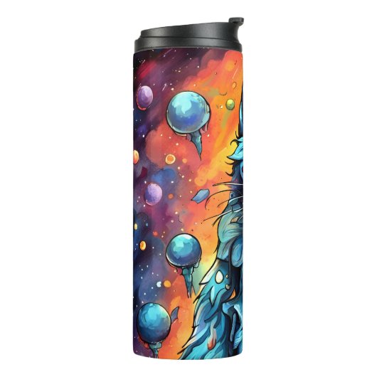 Blauwe kat I Thermosbeker (Gedraaid links)