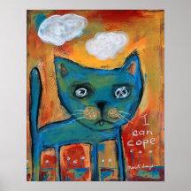 Blauwe kat - ik kan kussen