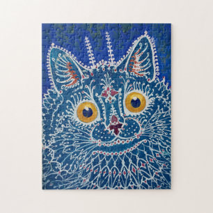 Blauwe kat  kunst puzzel