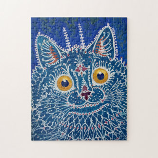 Blauwe kat  kunst puzzel legpuzzel