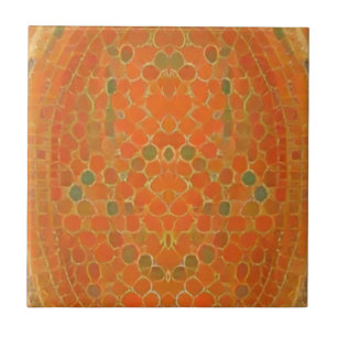 Blauwe kat-marokkaanse mozaïek abstracte gouden zo tegeltje