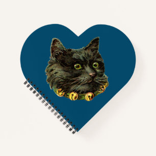 Blauwe kat met bellen notitieboek