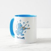 Blauwe kat met gewelddadige Mok (Voorkant links)