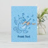 Blauwe kat met uitnodiging tot geweld (Staand voorkant)