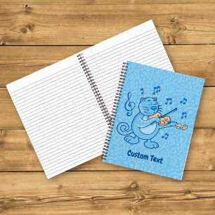 Blauwe Kat Met Viool Notitieboek