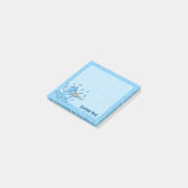 Blauwe Kat met Vioolnotities Post-it® Notes (Schuin)