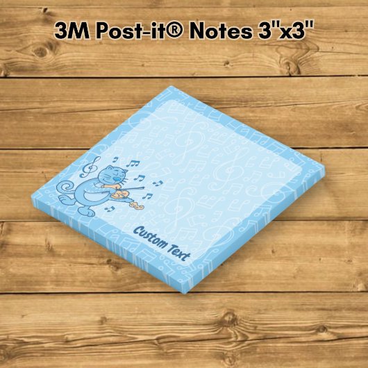 Blauwe Kat met Vioolnotities Post-it® Notes