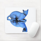 Blauwe kat muismat (Met muis)