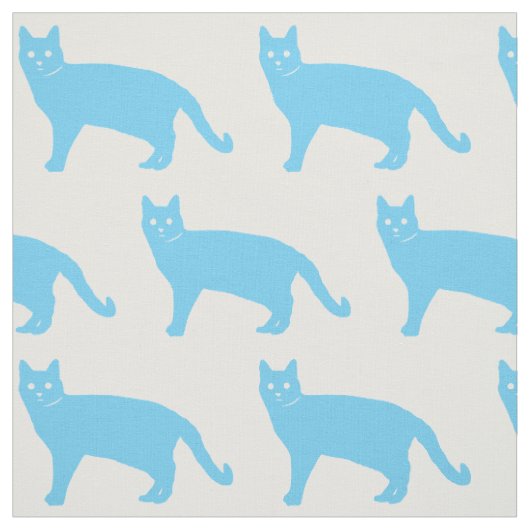 Blauwe kat stof (Swatch)