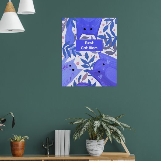 Blauwe katten en takken Beste katten Poster (Woonkamer 1)