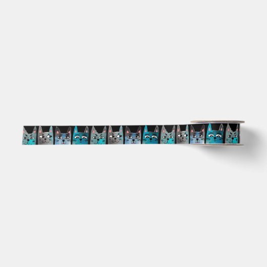 Blauwe katten lint (Voorkant)